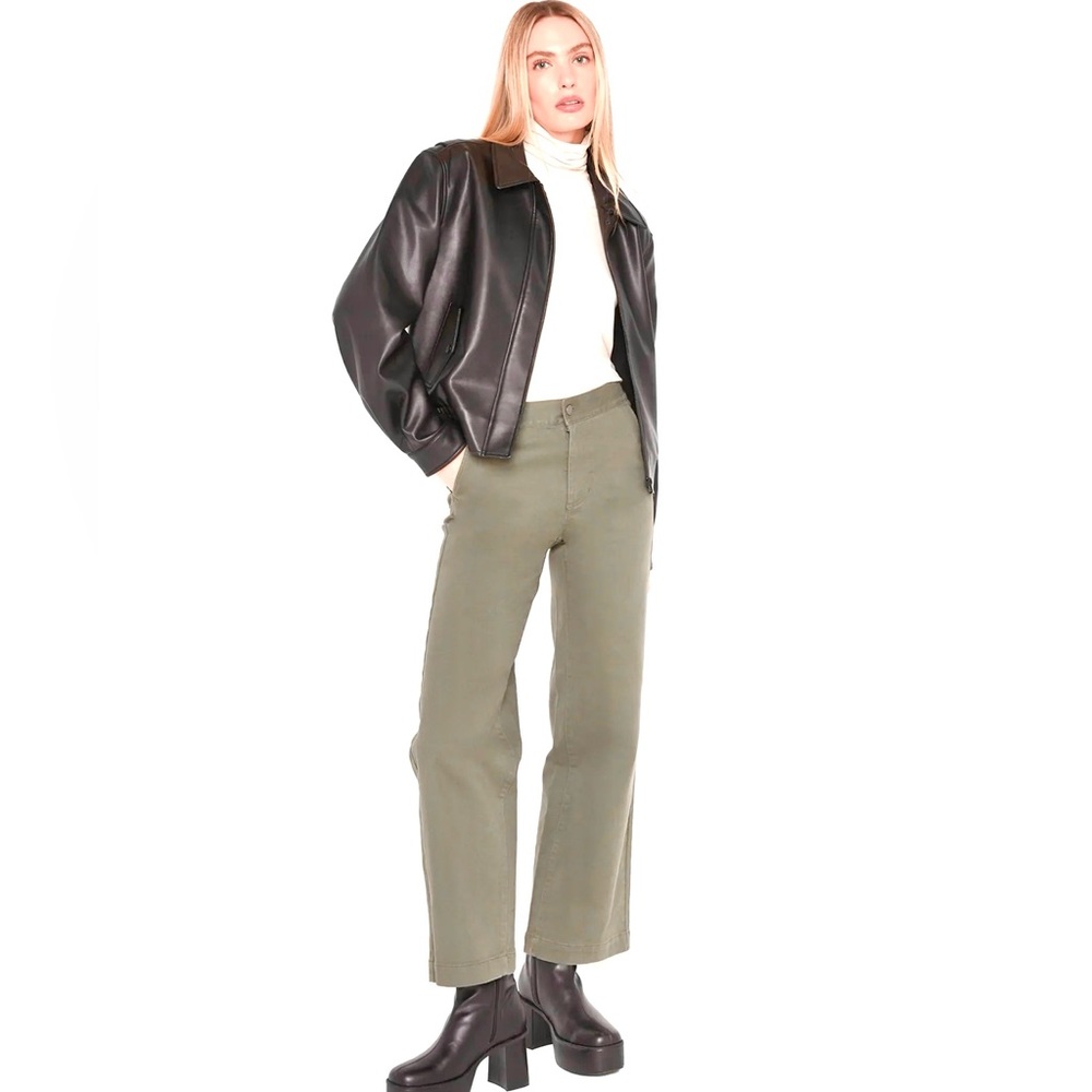 OAK & FORT Twill Wide Leg Pants